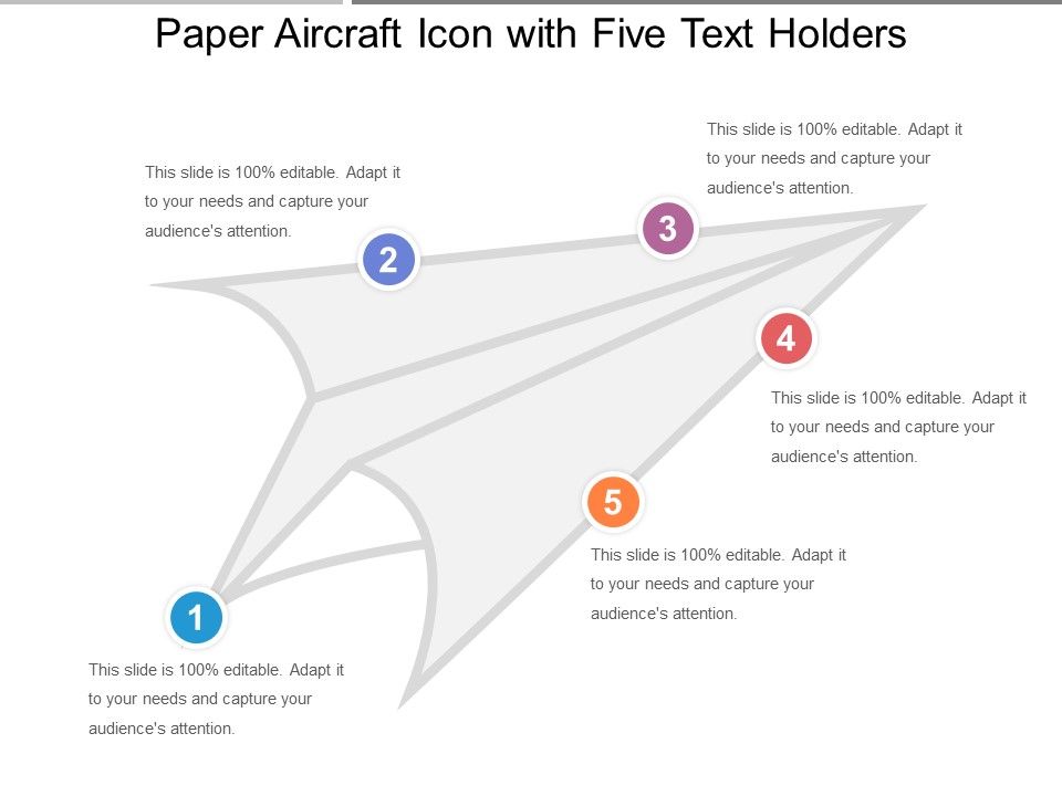 Paper_Aircraft_Icon_With_Five_Text_Holders_Ppt_PowerPoint_Presentation_File_Smartart_PDF_Slide_1.jpg