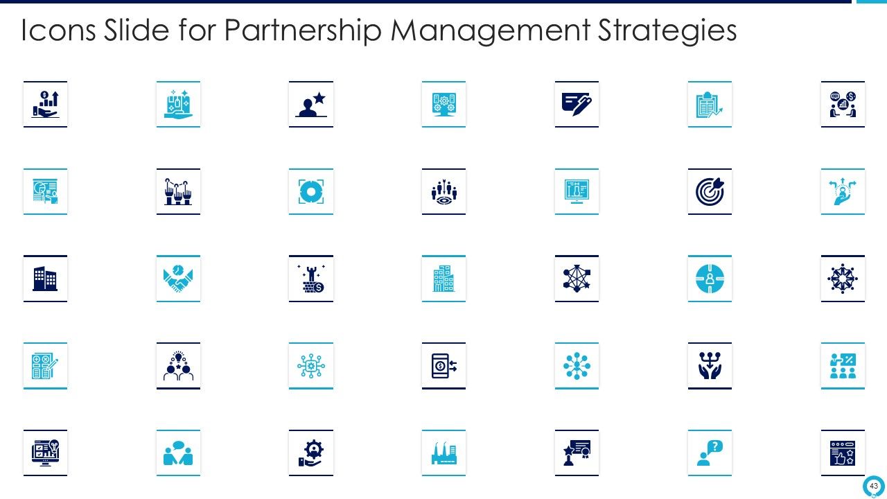 Partnership Management Strategies Ppt PowerPoint Presentation Complete Deck With Slides Slide43