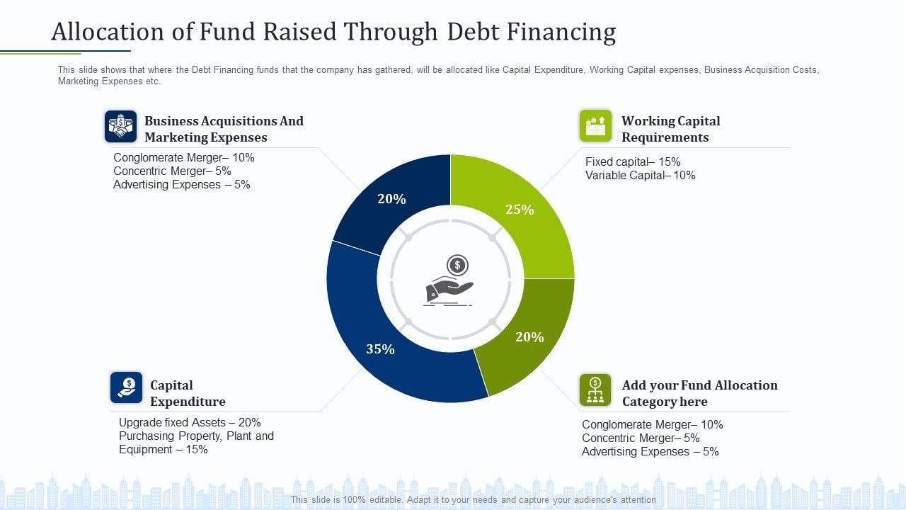 Pitch_Deck_To_Draw_External_Capital_From_Commercial_Banking_Institution_Allocation_Of_Fund_Raised_Through_Debt_Financing_Icons_PDF_Slide_1.jpg