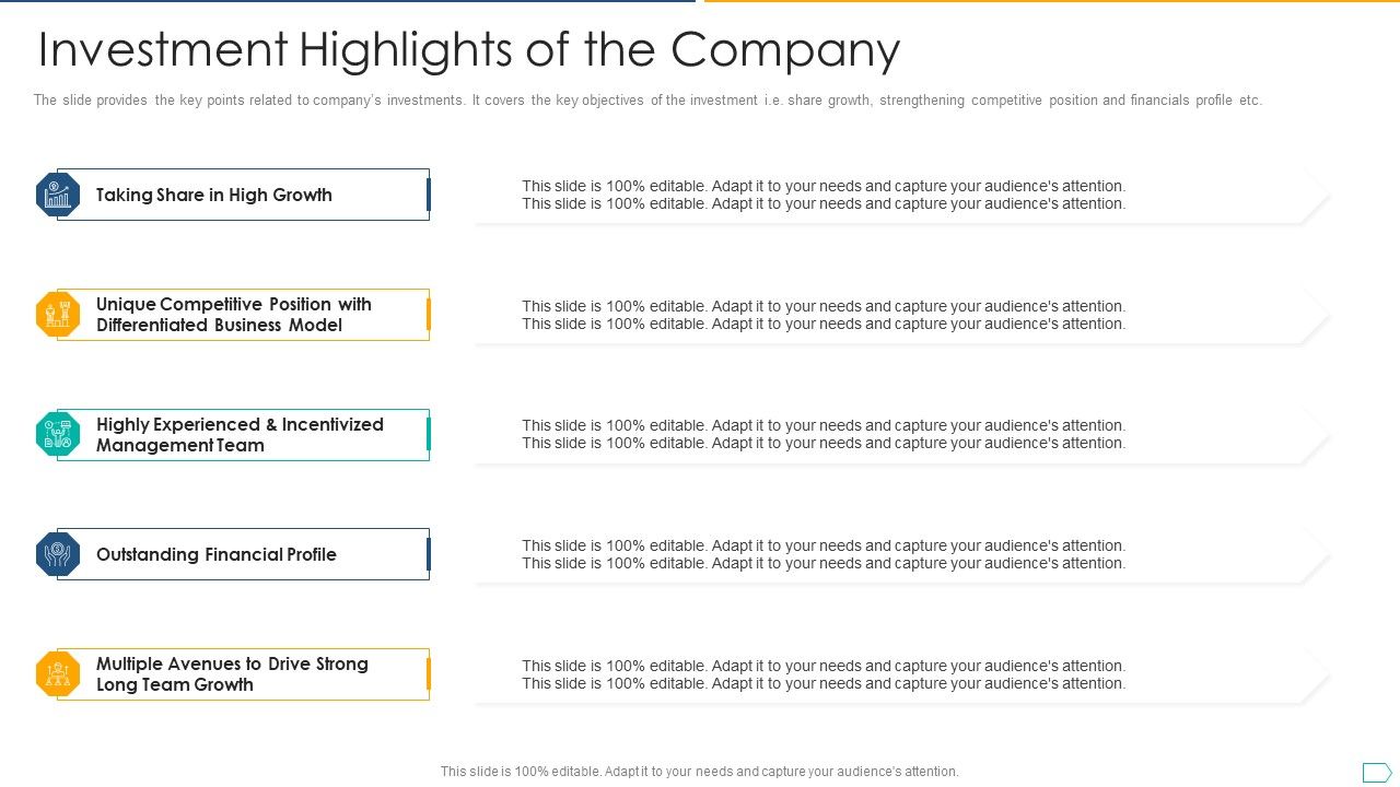 Pitchbook_For_IPO_Deal_Investment_Highlights_Of_The_Company_Icons_PDF_Slide_1.jpg