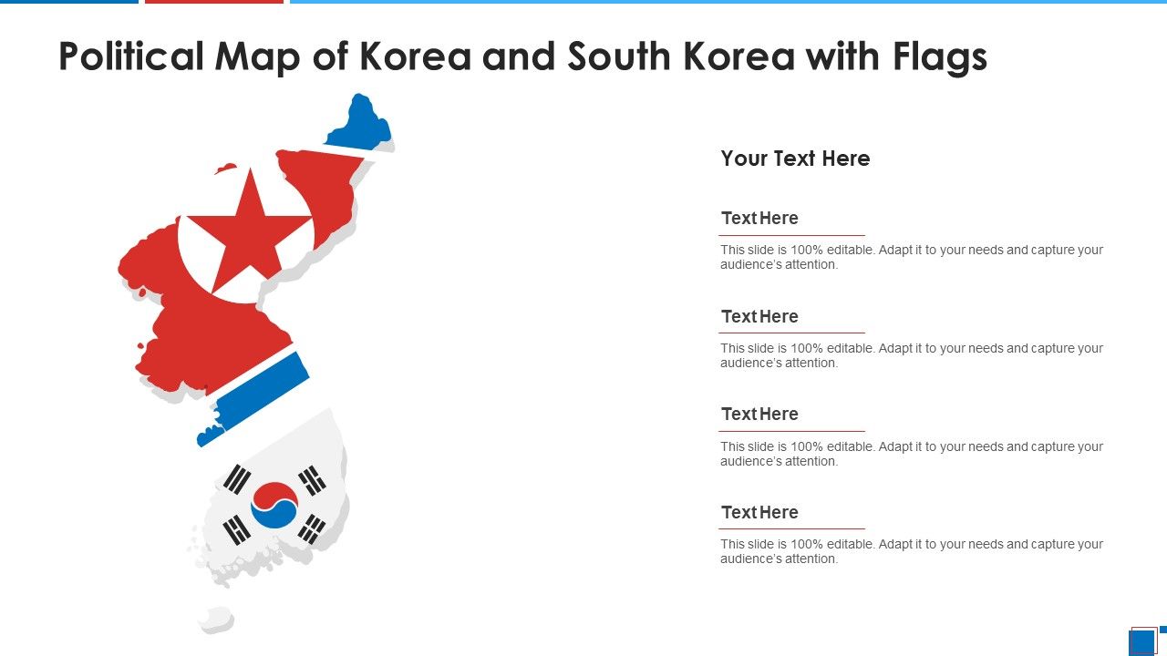 Political Map Of Korea And South Korea With Flags Sample PDF Political Map Of Korea And South Korea With Flags Sample PDF Slide 1