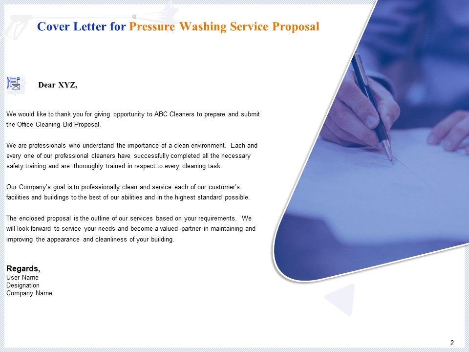 Pressure Cleaning Proposal And Service Agreement Ppt PowerPoint Presentation Complete Deck With Slides Slide02