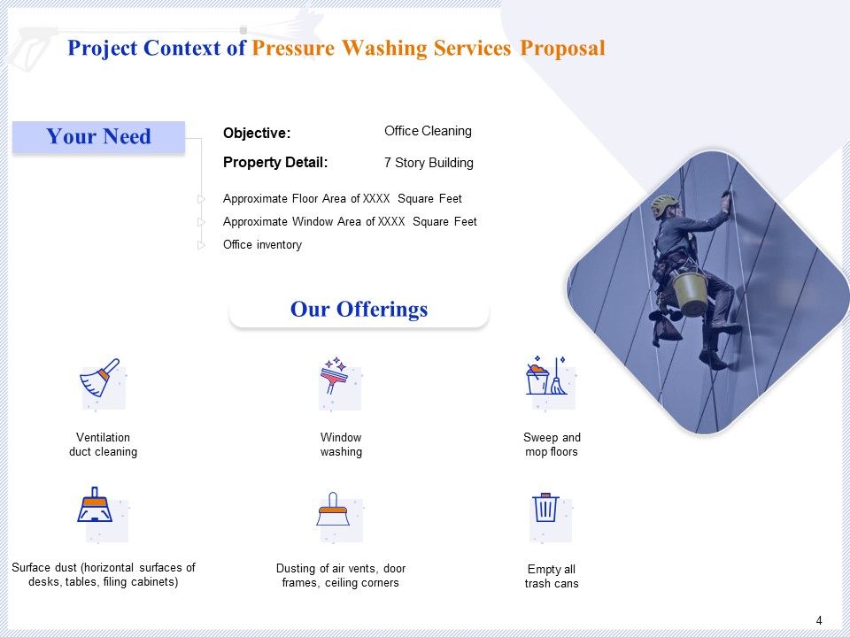 Pressure Cleaning Proposal And Service Agreement Ppt PowerPoint Presentation Complete Deck With Slides Slide04