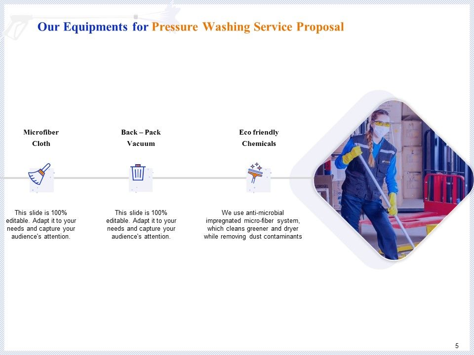 Pressure Cleaning Proposal And Service Agreement Ppt PowerPoint Presentation Complete Deck With Slides Slide05