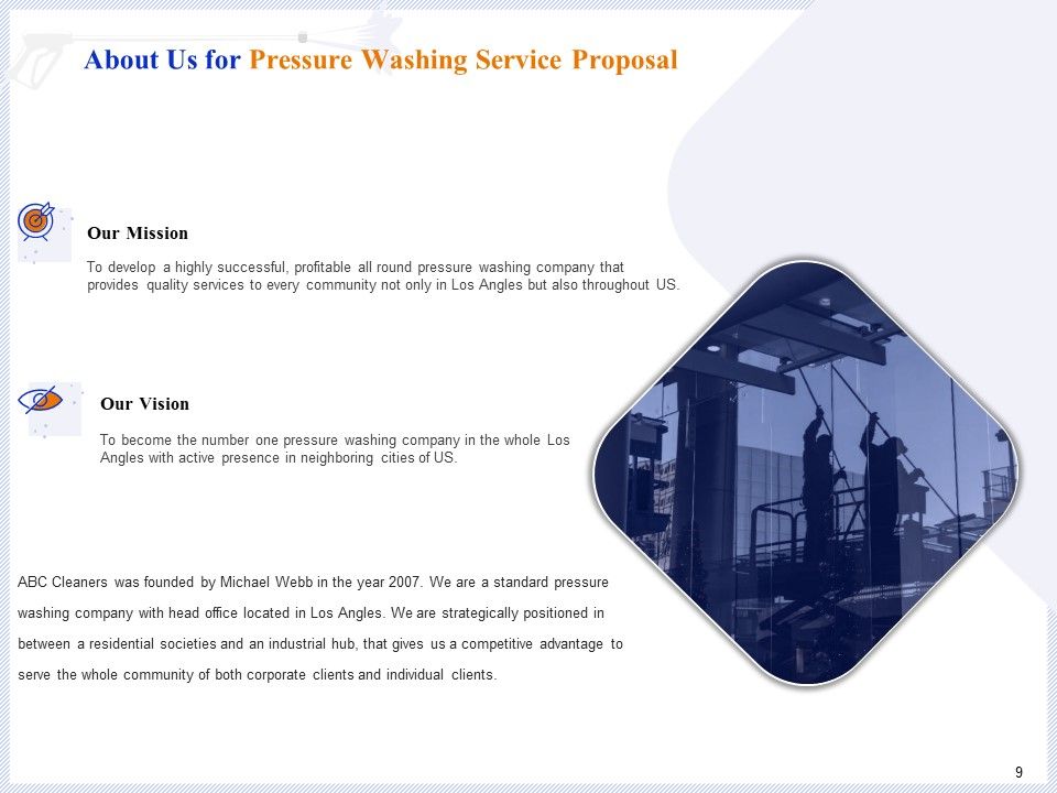 Pressure Cleaning Proposal And Service Agreement Ppt PowerPoint Presentation Complete Deck With Slides Slide09