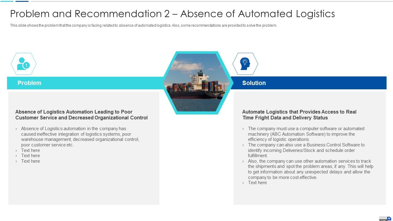 Problem_And_Recommendation_2_Absence_Of_Automated_Logistics_Icons_PDF_Slide_1.jpg
