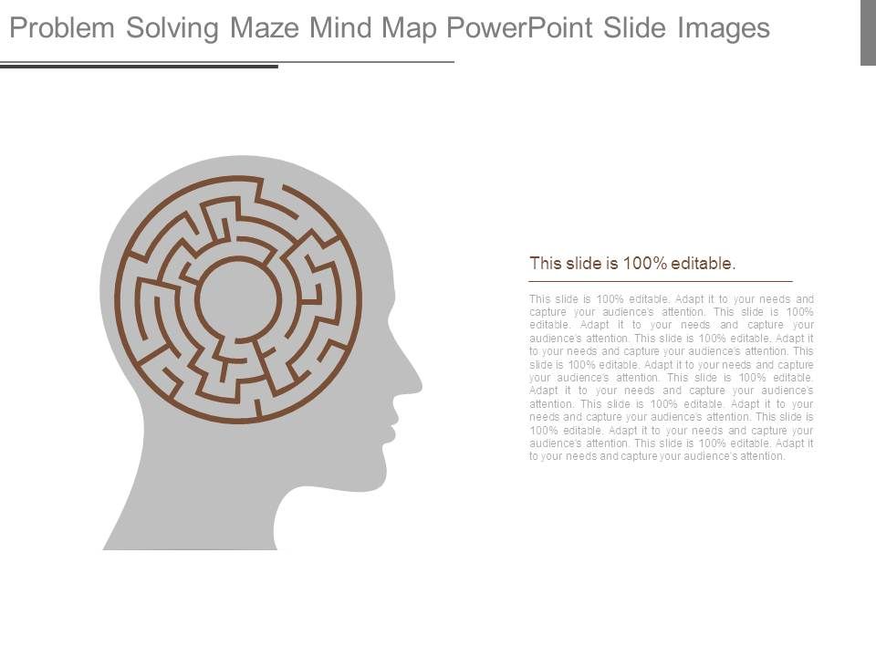 Problem Solving Maze Mind Map Powerpoint Slide Images