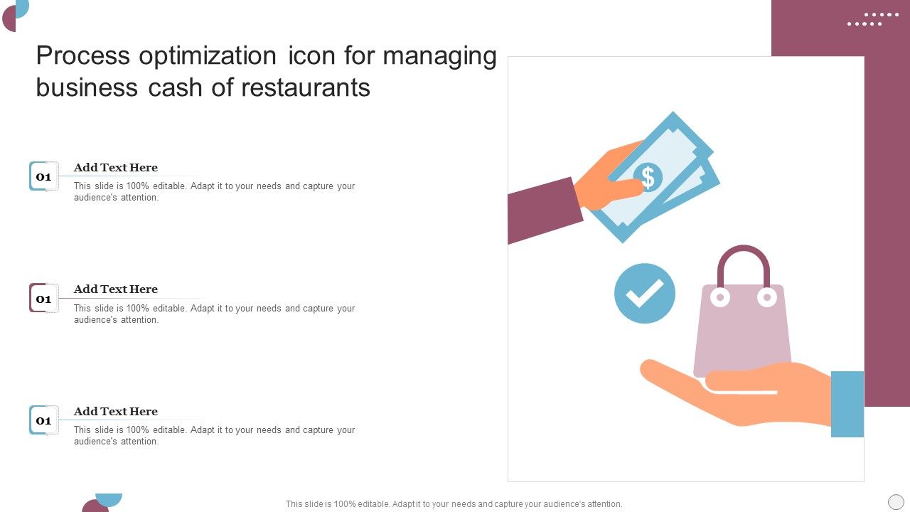 Process_Optimization_Icon_For_Managing_Business_Cash_Of_Restaurants_Rules_PDF_Slide_1.jpg