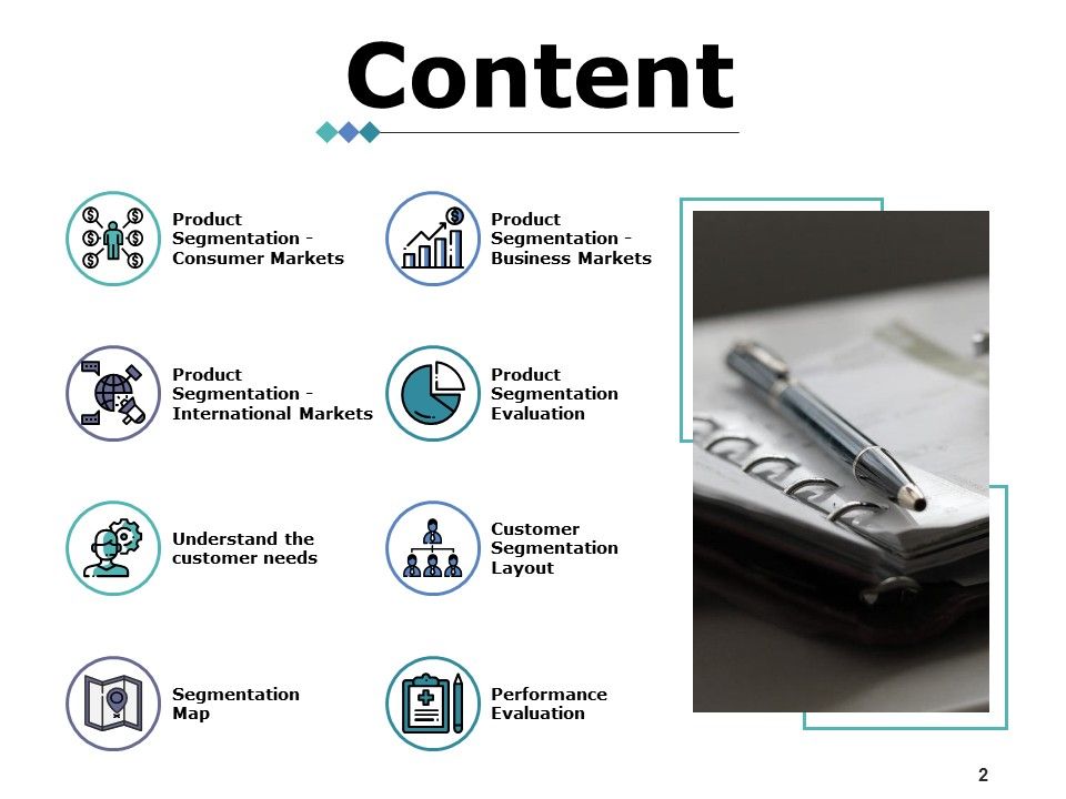 Product Segmentation Markets And Evaluation Ppt PowerPoint Presentation Complete Deck With Slides Slide02