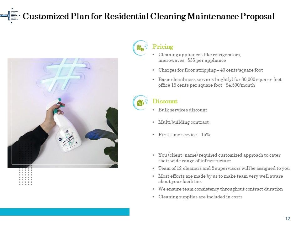 Professional House Cleaning Service Proposal Ppt PowerPoint Presentation Complete Deck With Slides Slide12
