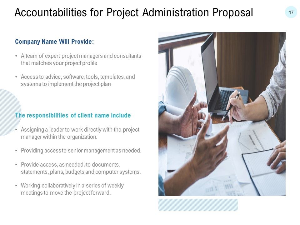 Project Administration Proposal Template Ppt PowerPoint Presentation Complete Deck With Slides Slide17
