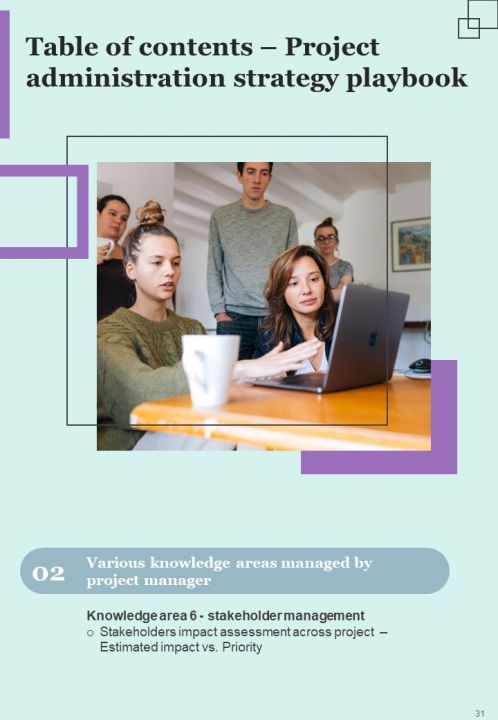 Project Administration Strategy Playbook Template Slide31