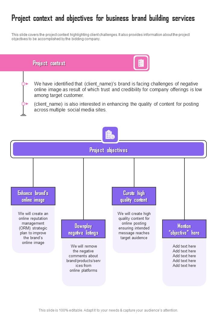 Project_Context_And_Objectives_For_Business_Brand_Building_Services_One_Pager_Sample_Example_Document_Slide_1.jpg