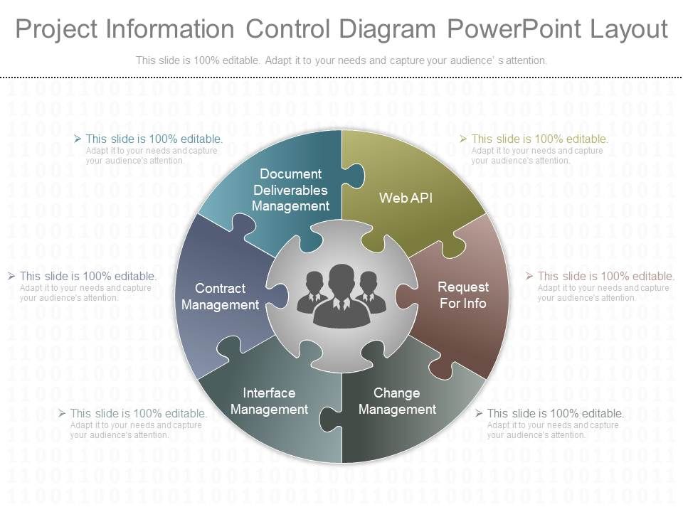 Project Information Control Diagram Powerpoint Layout