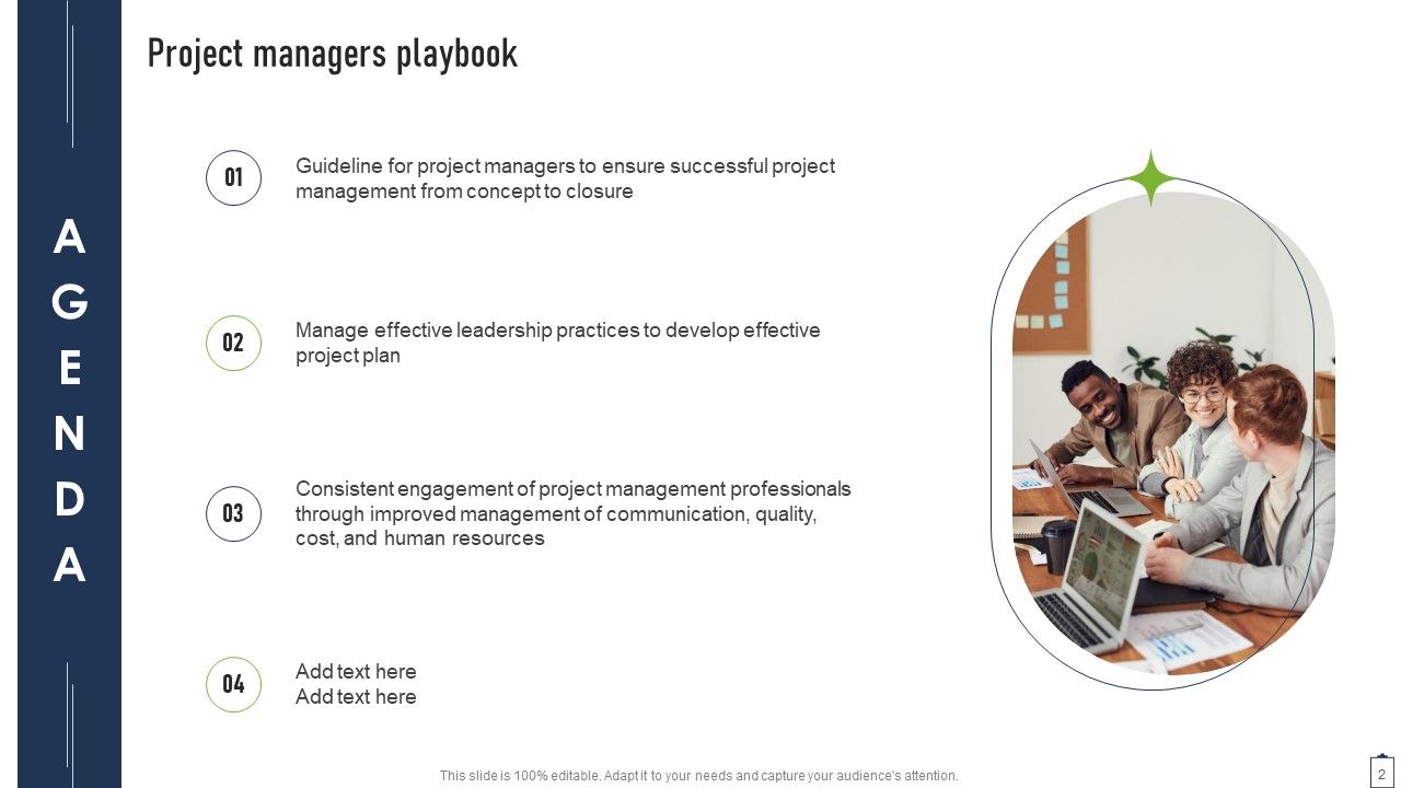 Project Managers Playbook Ppt PowerPoint Presentation Complete Deck With Slides Slide02