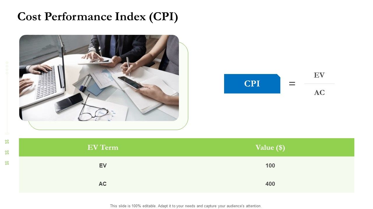 Project Performance Metrics Cost Performance Index CPI Ppt Summary