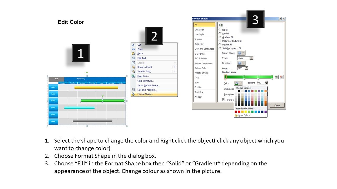 Project Planning Gantt Chart 2013 Calendar PowerPoint Slides Ppt Templates Slide03