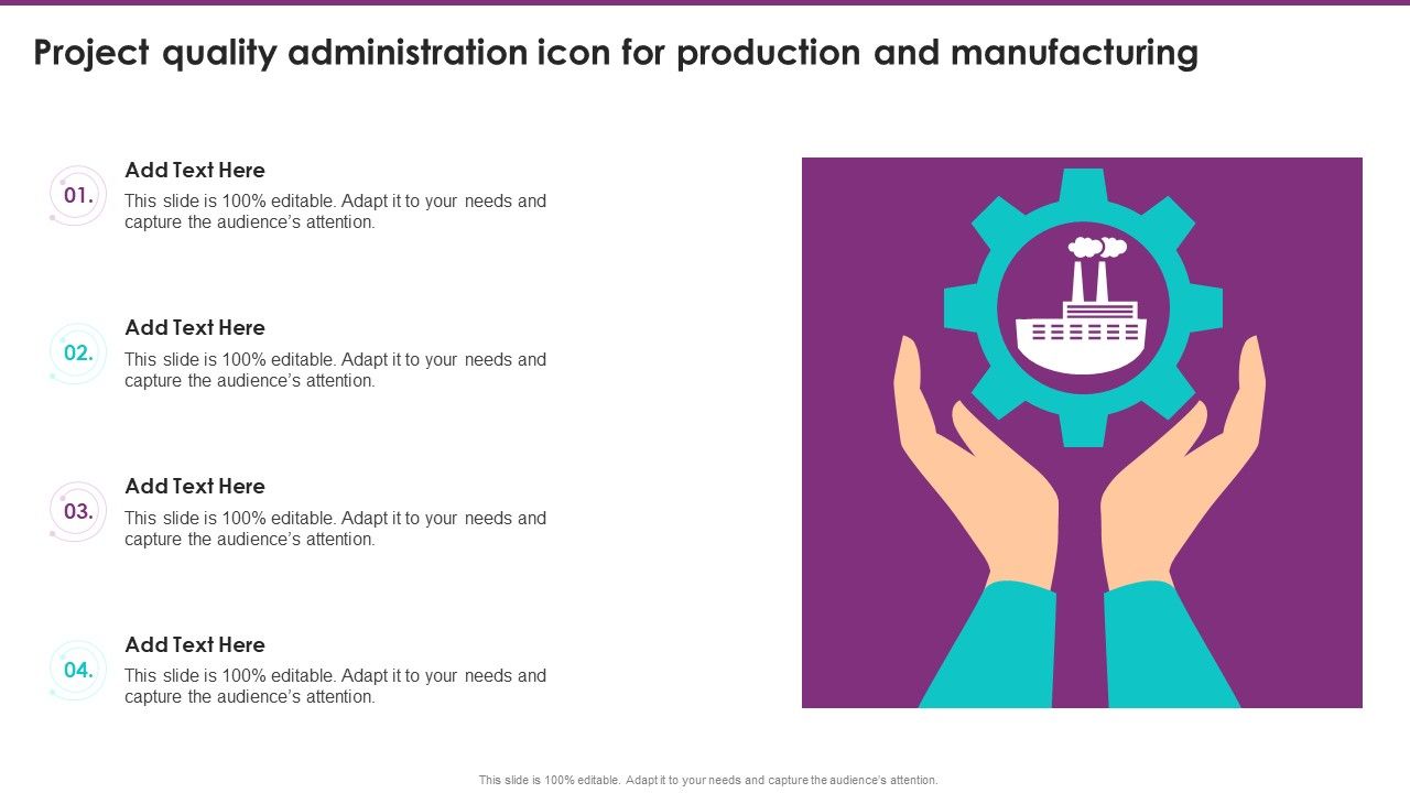 Project_Quality_Administration_Icon_For_Production_And_Manufacturing_Demonstration_PDF_Slide_1.jpg