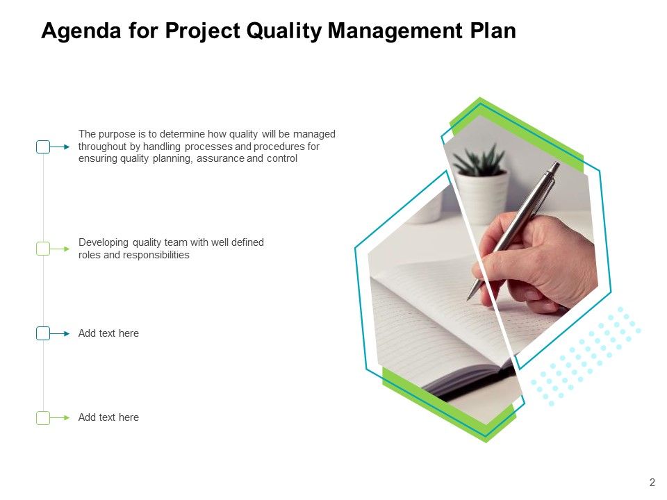Project Quality Management Plan Ppt PowerPoint Presentation Complete Deck With Slides Slide02