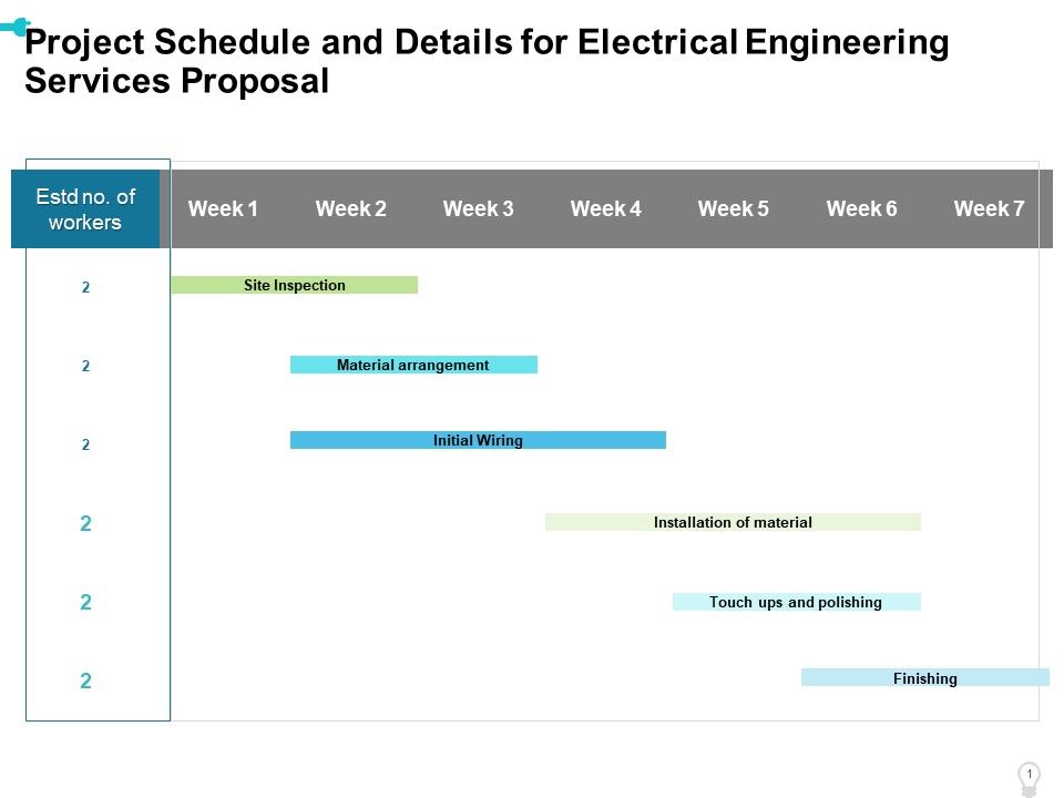 Project Schedule And Details For Electrical Engineering Services ...