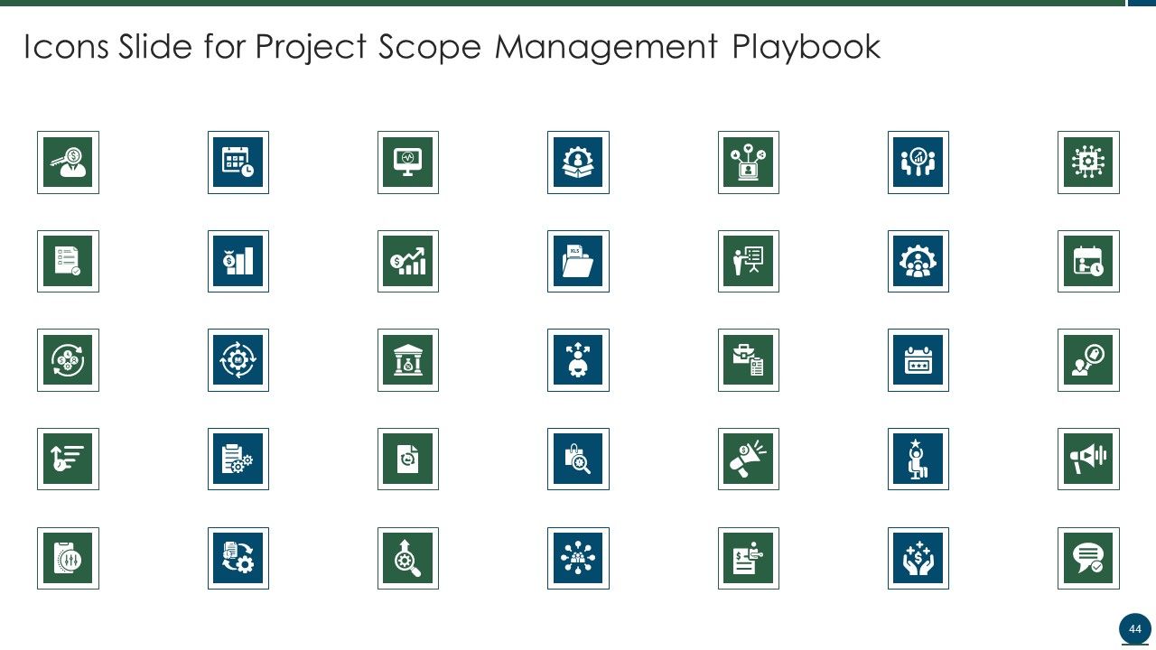 Project Scope Management Playbook Ppt PowerPoint Presentation Complete With Slides Slide44