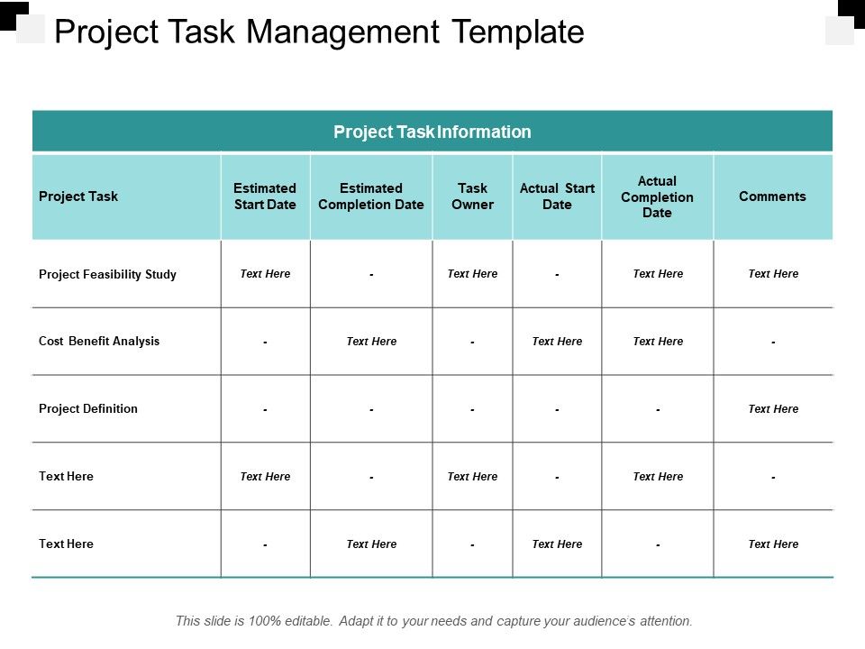 Project Task Management Template Ppt PowerPoint Presentation Pictures ...