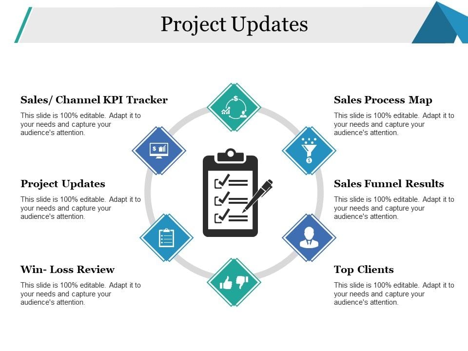 Project Updates Template 1 Ppt PowerPoint Presentation Styles Icons