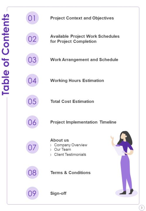 Project Work Schedule Proposal Example Document Report Doc Pdf Ppt Slide03