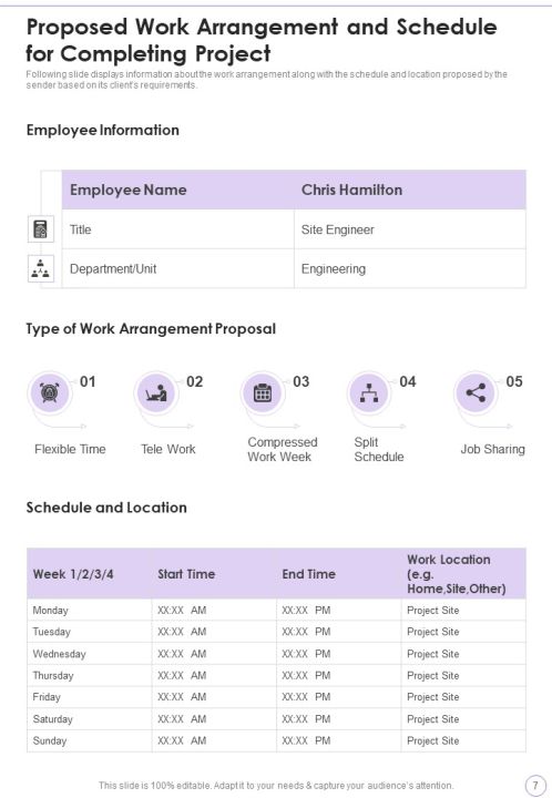 Project Work Schedule Proposal Example Document Report Doc Pdf Ppt Slide07