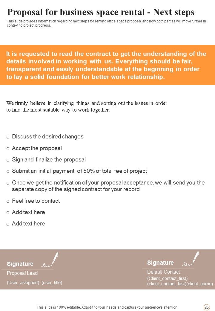 Proposal For Business Space Rental Example Document Report Doc Pdf Ppt Slide25