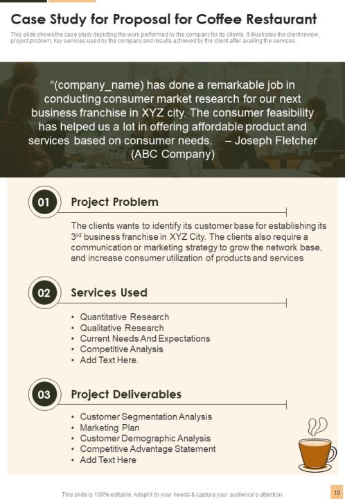 Proposal For Coffee Restaurant Example Document Report Doc Pdf Ppt Slide19