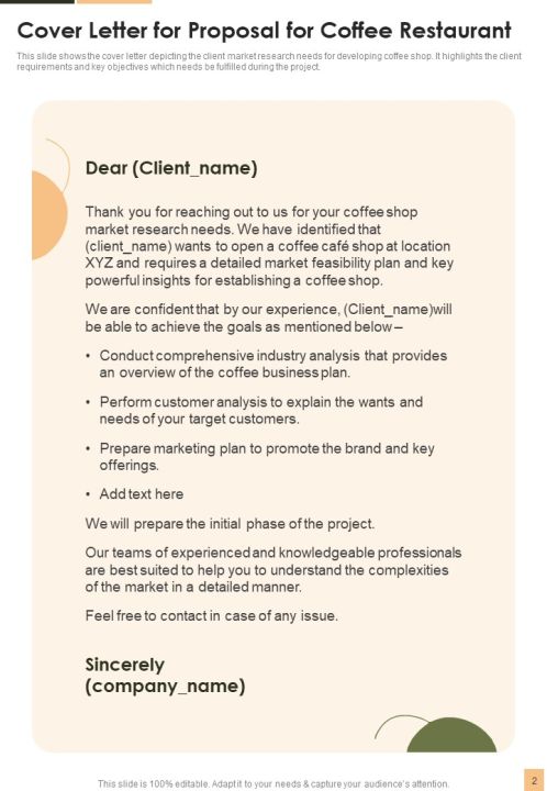 Proposal For Coffee Restaurant Example Document Report Doc Pdf Ppt Slide02