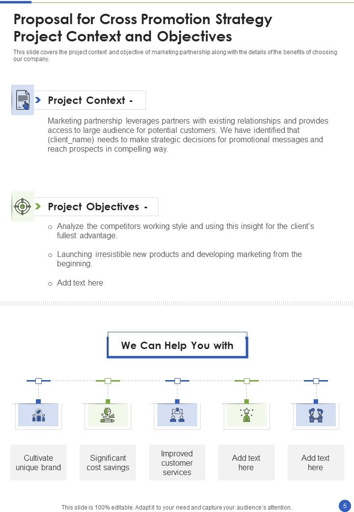 Proposal For Cross Promotion Strategy Example Document Report Doc Pdf Ppt Slide05
