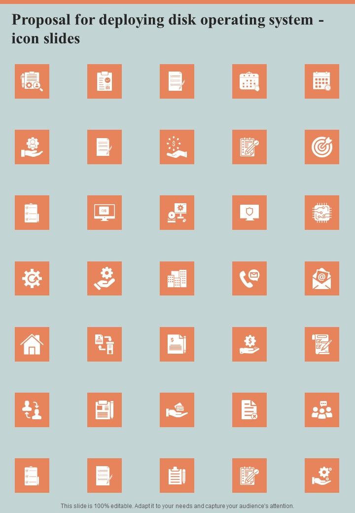 Proposal For Deploying Disk Operating System Icon Slides One Pager Sample Example Document Slide01