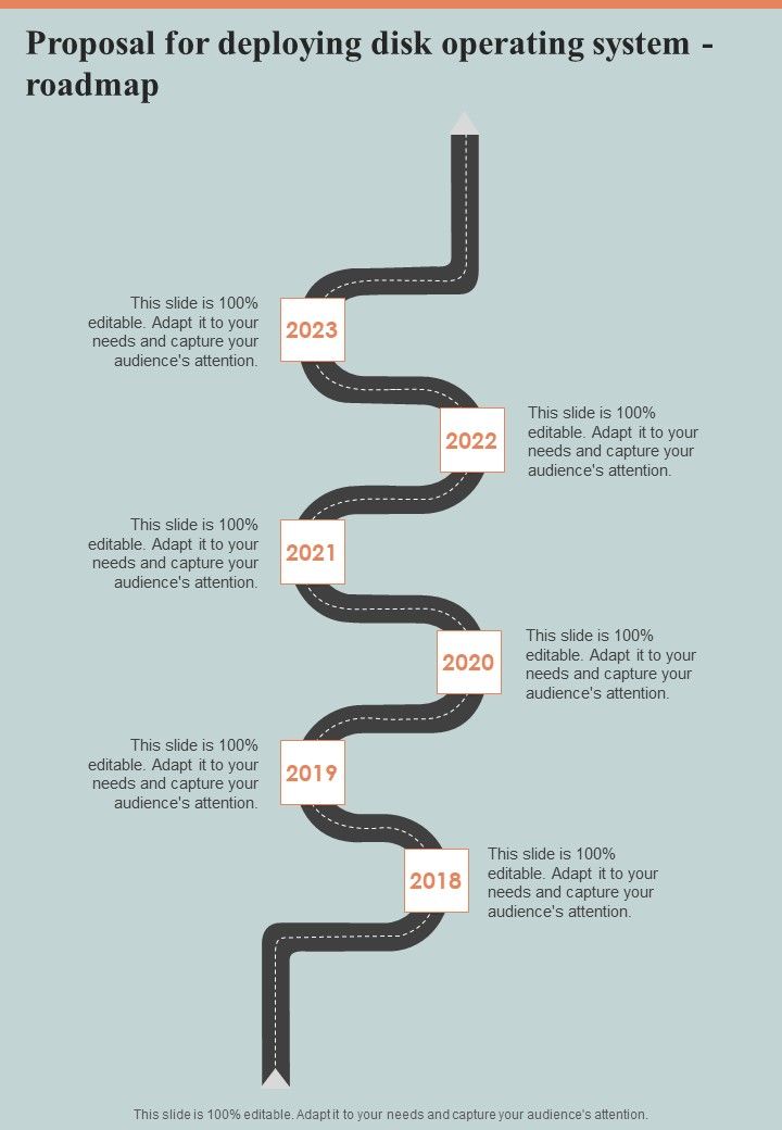 Proposal For Deploying Disk Operating System Roadmap One Pager Sample ...