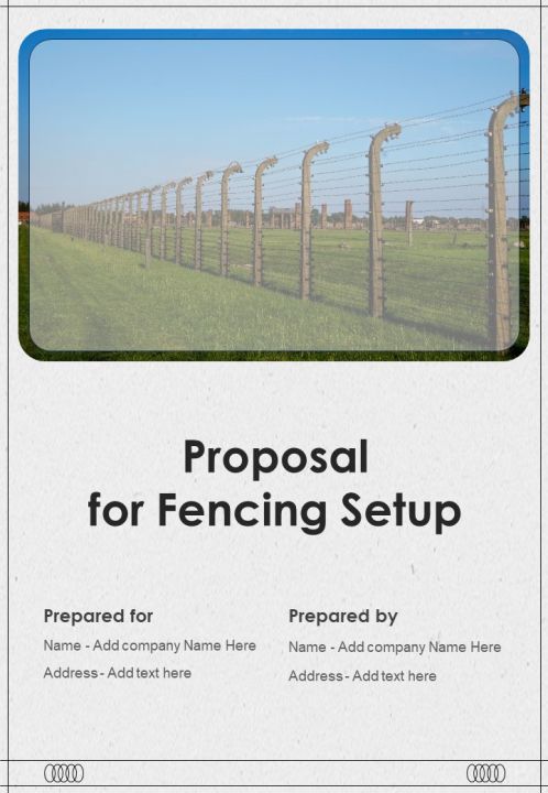 Proposal For Fencing Setup Example Document Report Doc Pdf Ppt Slide01