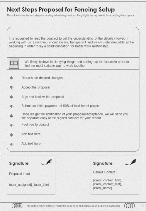 Proposal For Fencing Setup Example Document Report Doc Pdf Ppt Slide22