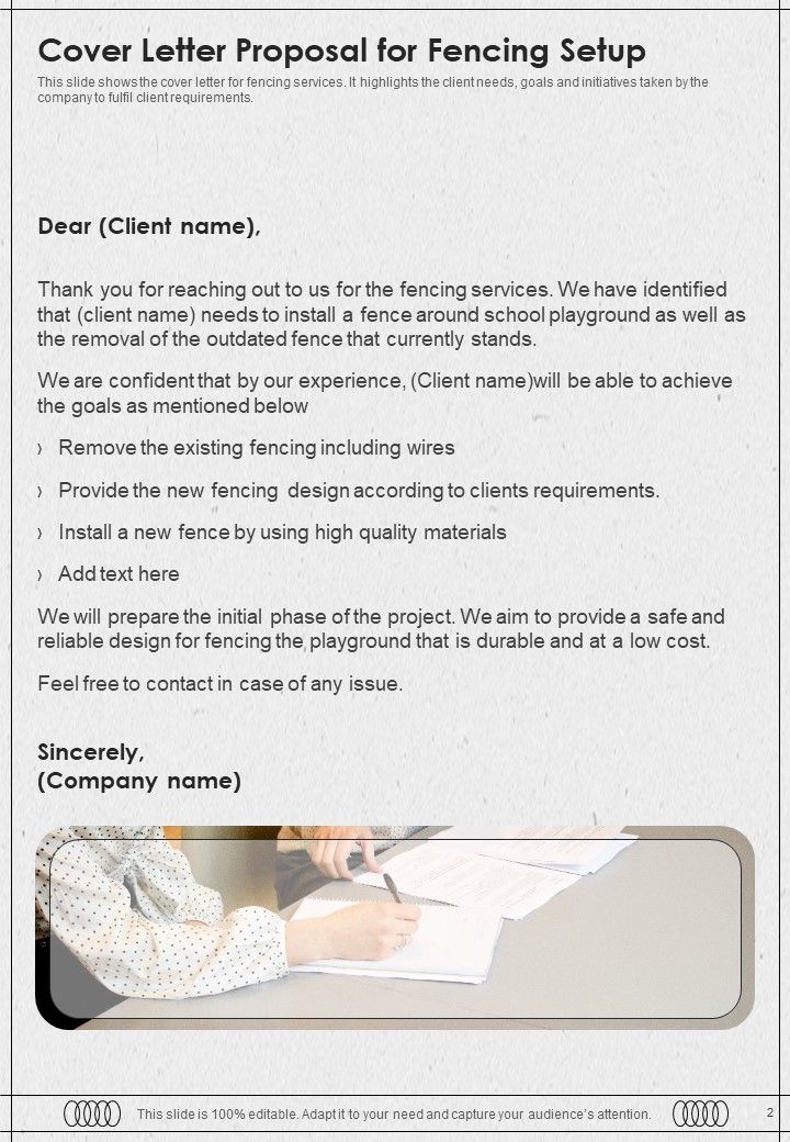 Proposal For Fencing Setup Example Document Report Doc Pdf Ppt Slide02