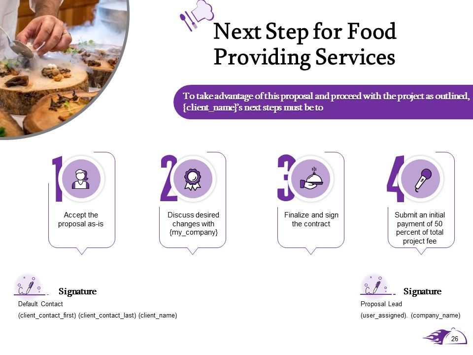 Proposal For Food Providing Services Ppt PowerPoint Presentation Complete Deck With Slides Slide26