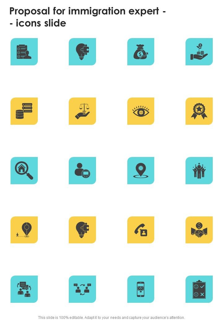 Proposal For Immigration Expert Icons Slide One Pager Sample Example Document Slide01