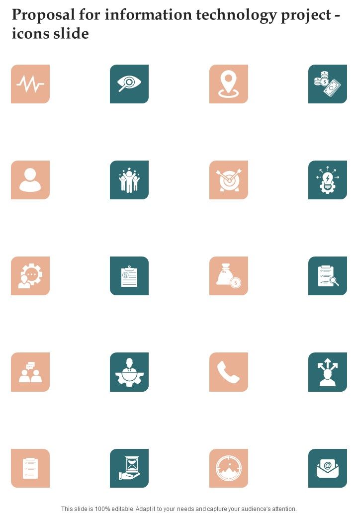 Proposal For Information Technology Project Icons Slide One Pager Sample Example Document Slide01