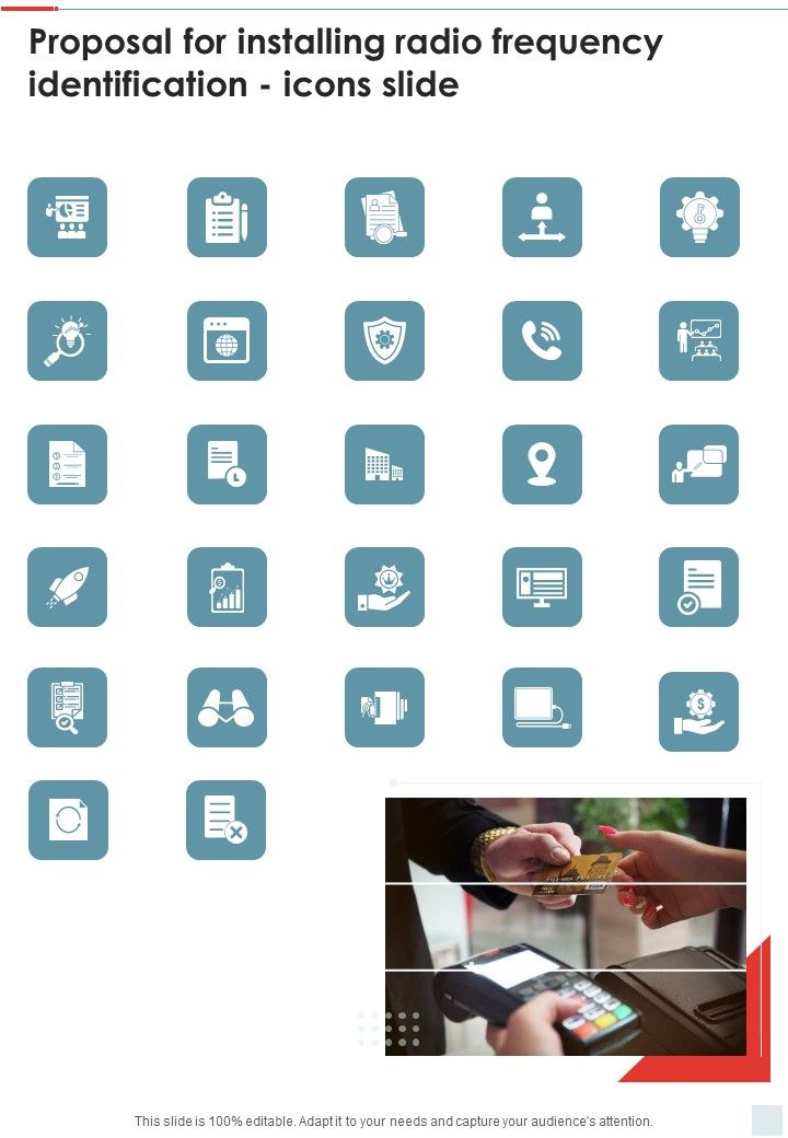 Proposal For Installing Radio Frequency Identification Icons Slide One Pager Sample Example Document Slide01