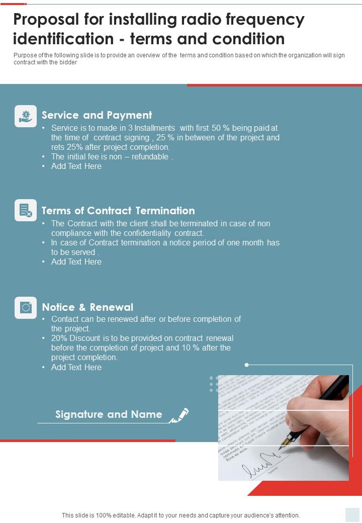 Proposal For Installing Radio Frequency Identification Terms And 