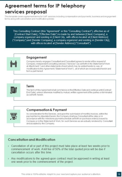 Proposal For Ip Telephony Example Document Report Doc Pdf Ppt Slide18
