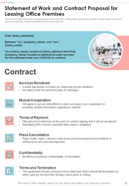 Proposal For Leasing Office Premises Example Document Report Doc Pdf Ppt Slide23