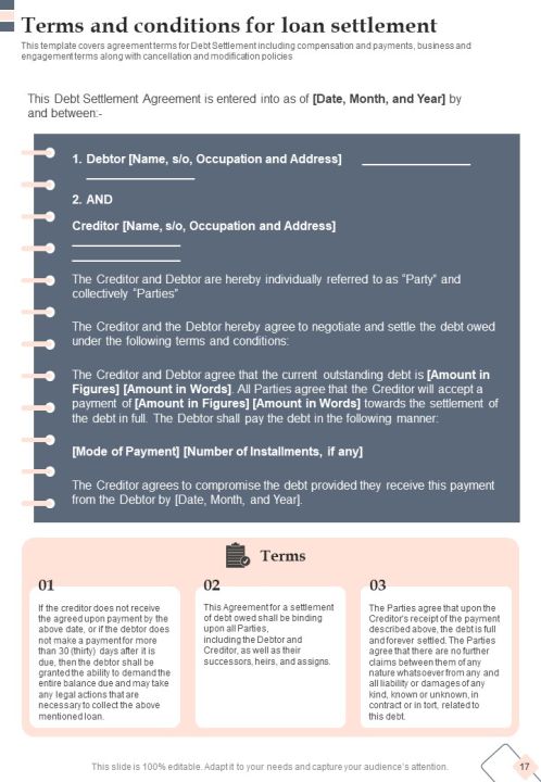 Proposal For Loan Settlement Example Document Report Doc Pdf Ppt Slide17