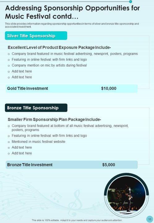 Proposal For Music Festival Investment Example Document Report Doc Pdf Ppt Slide15