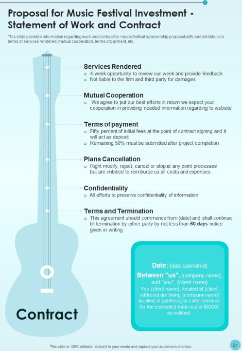 Proposal For Music Festival Investment Example Document Report Doc Pdf Ppt Slide21
