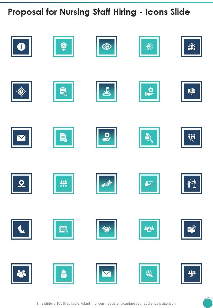 Proposal For Nursing Staff Hiring Icons Slide One Pager Sample Example Document Slide01
