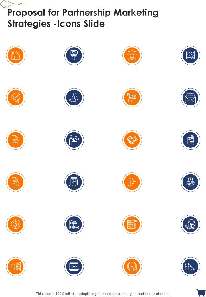 Proposal For Partnership Marketing Strategies Icons Slide One Pager Sample Example Document Slide01